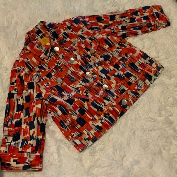 Ruby Rd. Jackets & Blazers - Crop career casual jacket size 12 women red blue